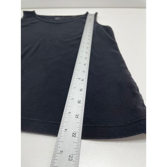 Chico's Sleeveless Knit V Neck Tank Top Pullover Black Women Size 1 M Base Layer - Picture 6 of 7